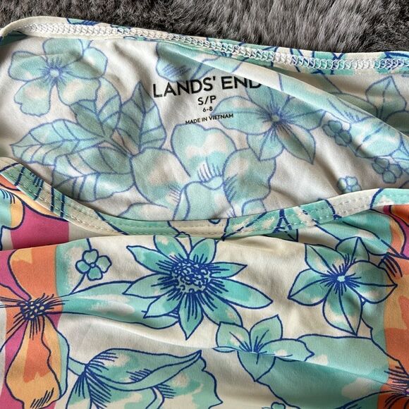 Land’s End 2 piece  5” inseam rashguard SP and board shorts panty bright blue 8 - Picture 9 of 9